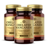 Solgar Chelated Manganese 100 Tablets Pack of 3 bottle front label