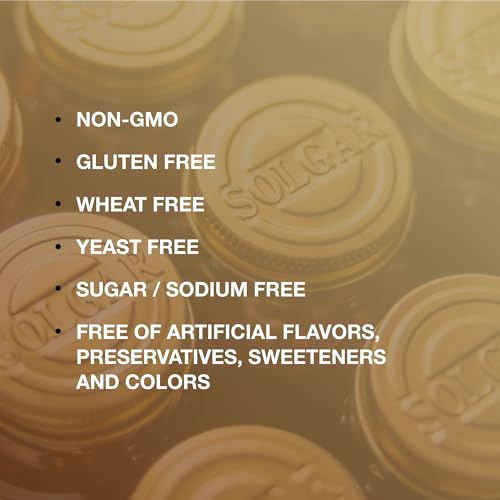 Supplement facts panel on Solgar Chlorella bottle