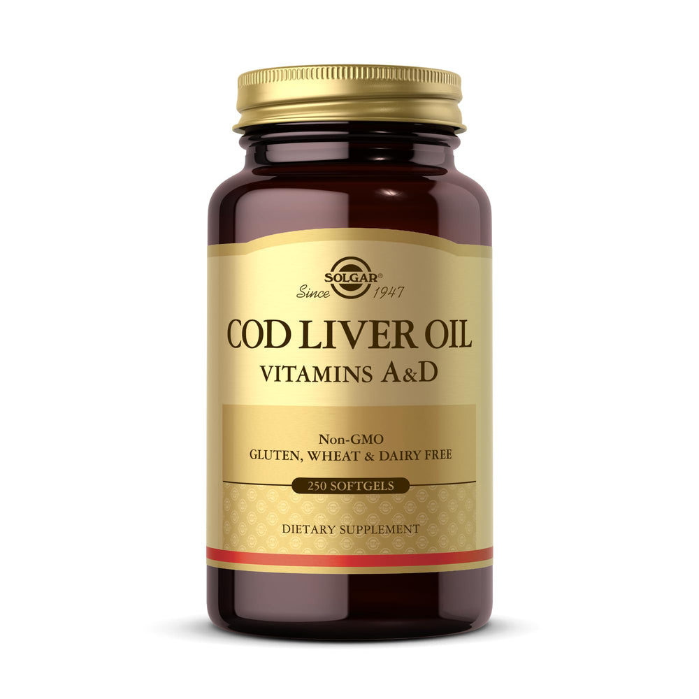 Solgar Cod Liver Oil 250 Softgels bottle hero image