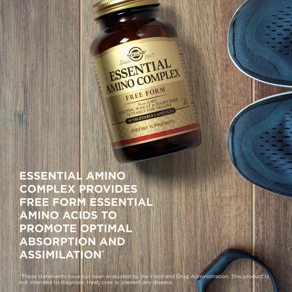 Close-up of Solgar Essential Amino Complex ingredients