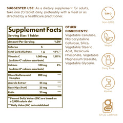Close-up of Ester-C Plus 1000 mg Vitamin C ascorbate complex