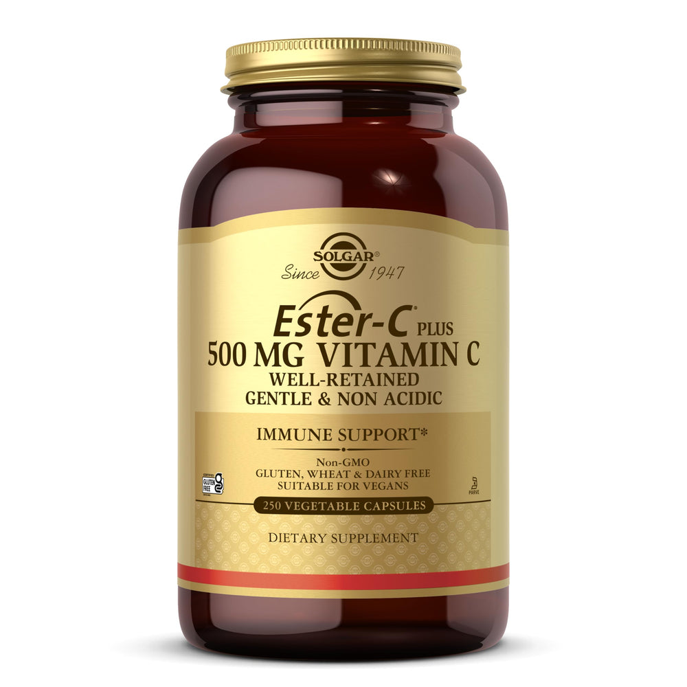 Solgar Ester-C Plus 500 mg Vitamin C bottle and label