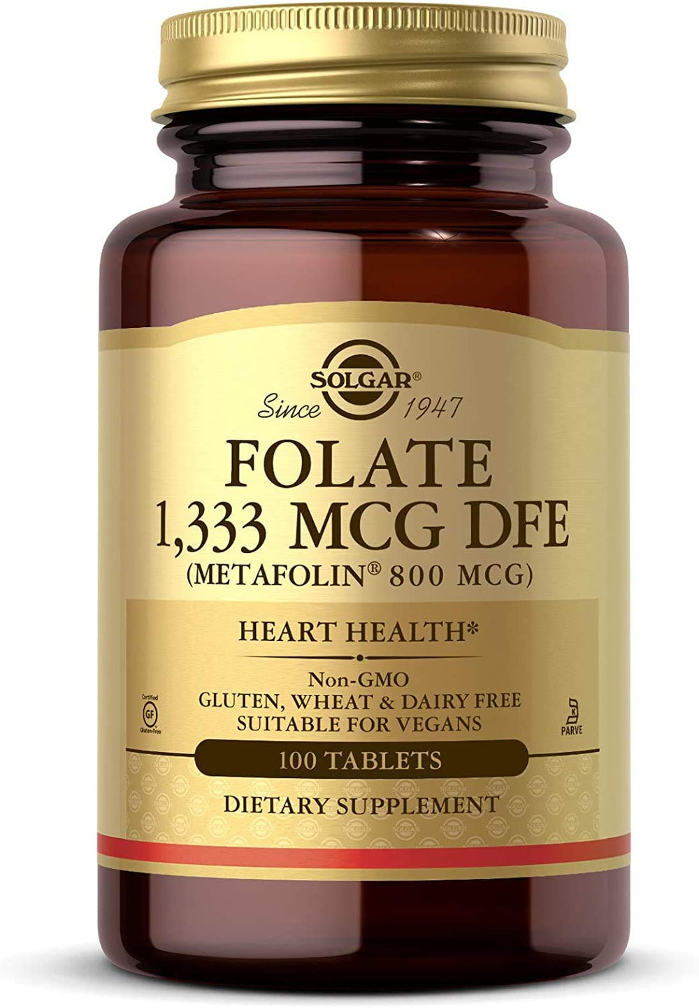 Solgar Folate bottle front label