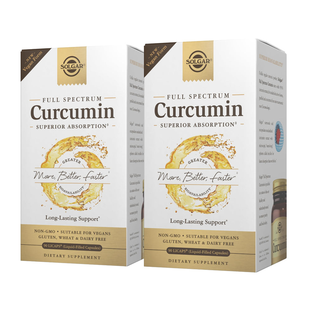 Solgar Full Spectrum Curcumin 90 LCaps Pack of 2 – product hero image