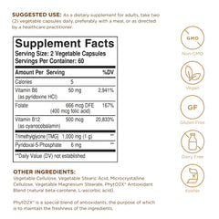 Close-up of Solgar Homocysteine Modulators 120 vegetable capsules