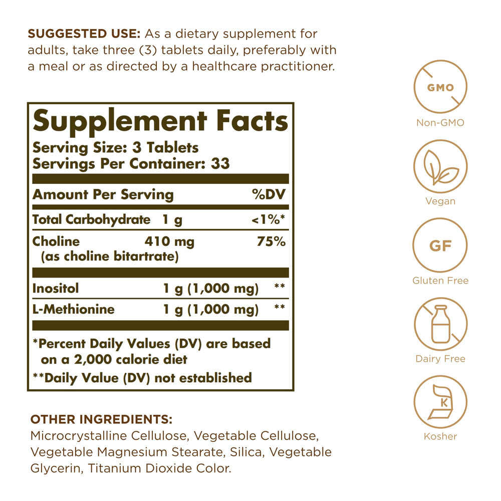 Solgar Lipotropic Factors packaging label close-up