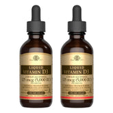 Solgar Liquid Vitamin D3 125 mcg (5,000 IU) orange liquid in amber bottle
