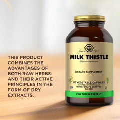Solgar Milk Thistle capsules inside bottle