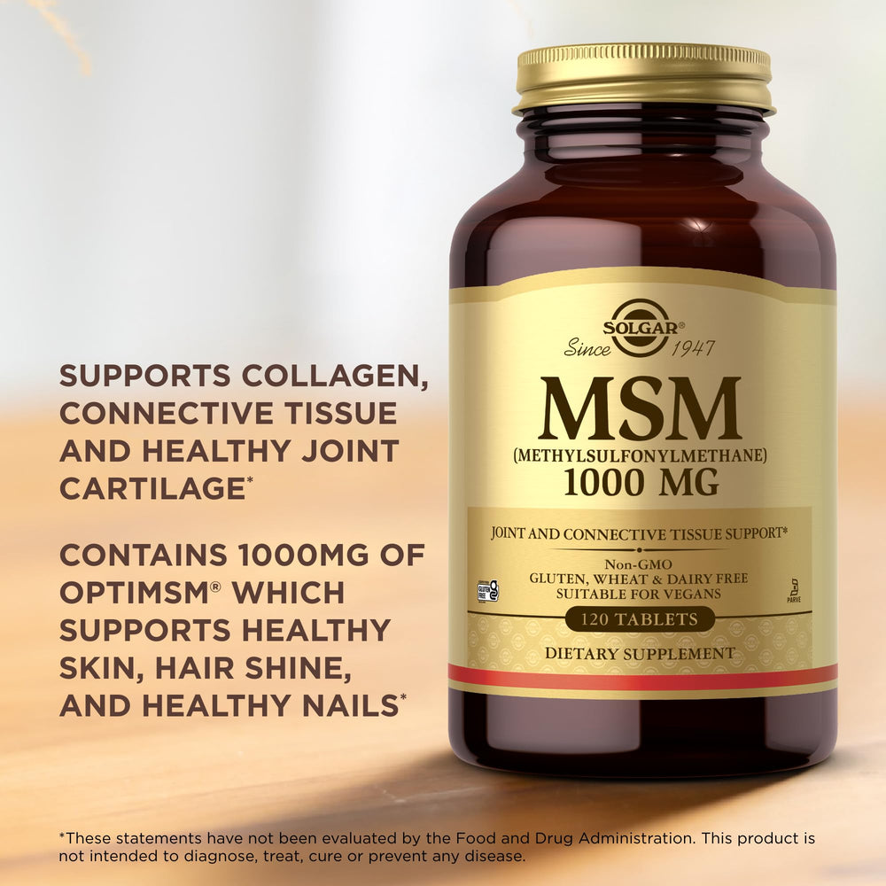 Solgar MSM 1000 mg - non-GMO, vegan, gluten-free, dairy-free