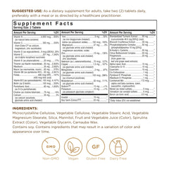 Omnium phytonutrient complex ingredients label