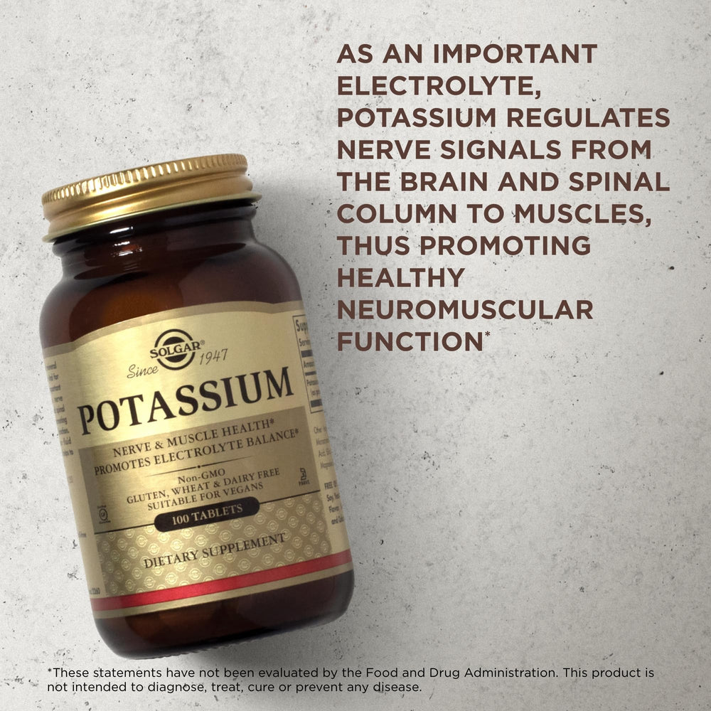 Solgar Potassium 100 servings per bottle