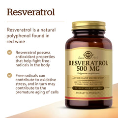 Solgar Resveratrol 500 mg vegetable capsules