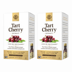 Solgar Tart Cherry 1000 mg bottle with 90 vegan capsules, pack of 2