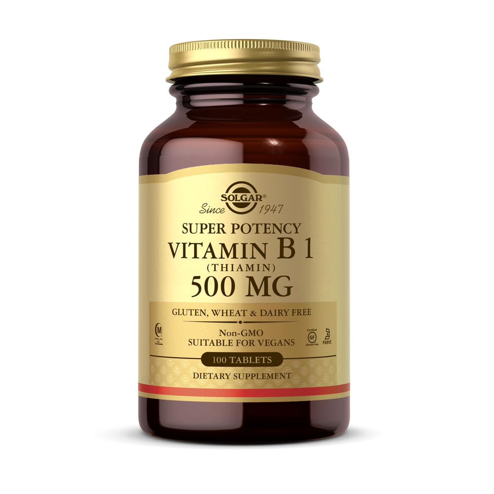 Solgar Vitamin B1 Thiamin 500mg bottle front