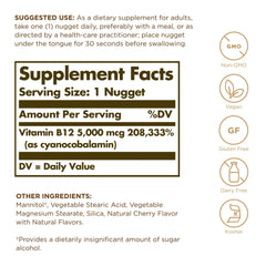 Solgar Vitamin B12 5000 mcg Nuggets packaging