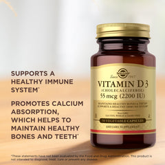 Solgar Vitamin D3 bottle with packaging and label