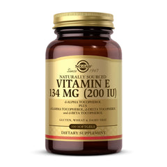 Solgar Vitamin E 200 IU bottle label