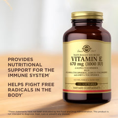 Solgar Vitamin E gluten-free and dairy-free claim on label