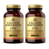 Solgar Calcium Magnesium Plus Zinc bottle front - pack of 2