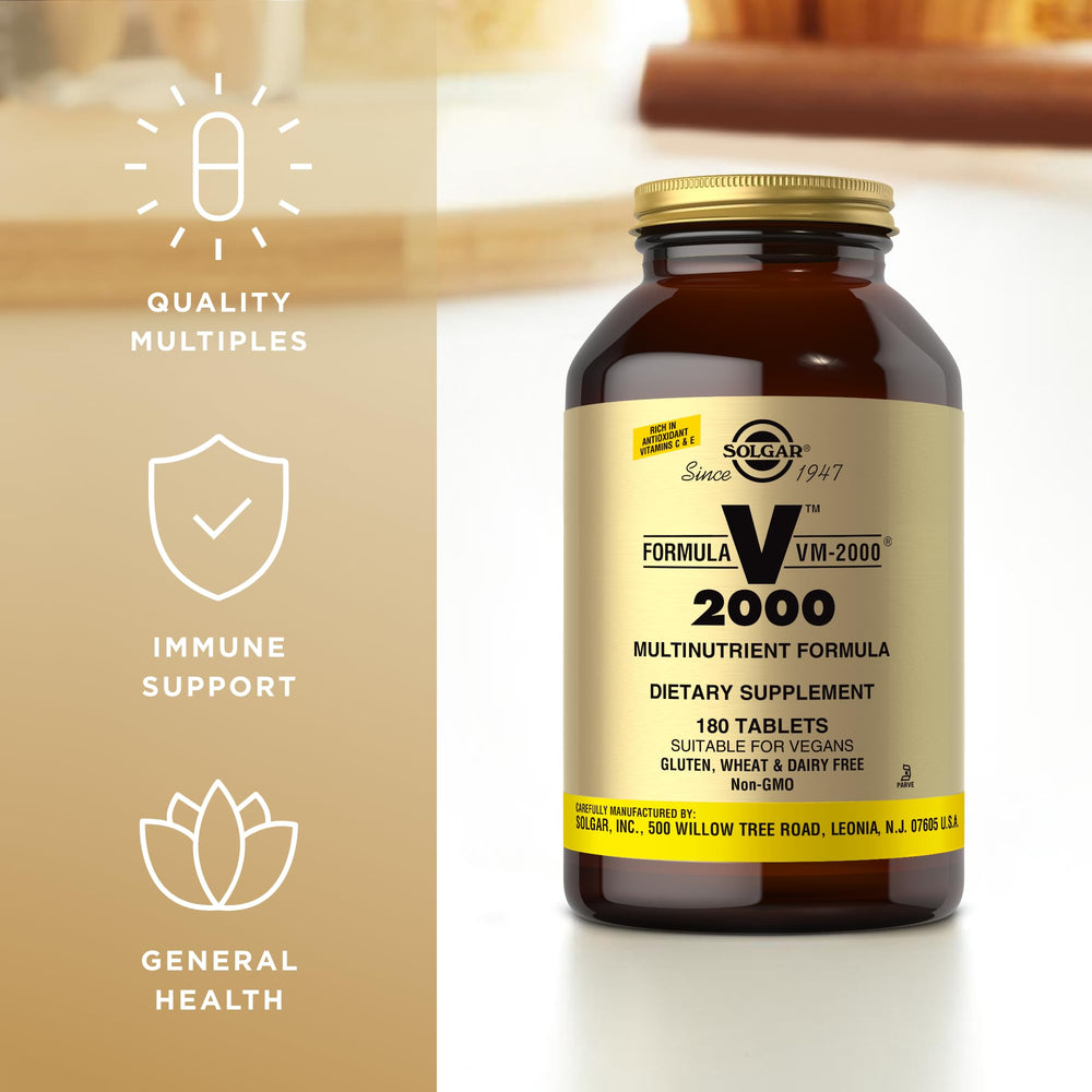 Solgar Formula VM-2000 nutrition facts panel