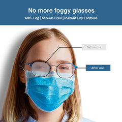 Glasses with anti-fog protection after using SolWst Optix wipes