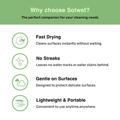 Versatile cleaning on screens, keyboards, and other surfaces