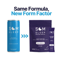 Close-up of cherry-flavored sleep powder texture