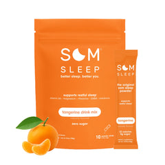 Som Sleep Tangerine powder stick sachet close-up