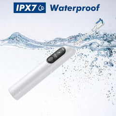 IPX7 waterproof design of the white Sonic Electric Toothbrush