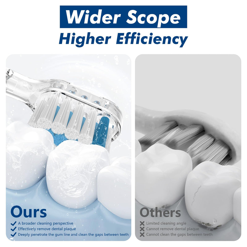 Side angle view of Sonic Electric Toothbrush for Adults in white