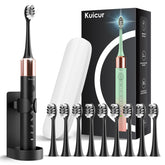 Black sonic electric toothbrush front view