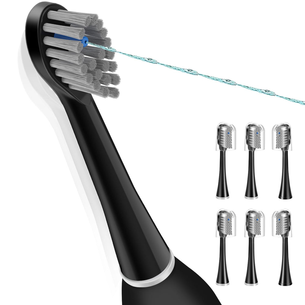 Replacement heads compatible with Sonic Fusion and SF01-SF04 in black compact 6-pack - image 1