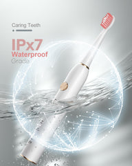 Sonic toothbrush with 5 modes: Clean, Polish, Milder, White, Mascare
