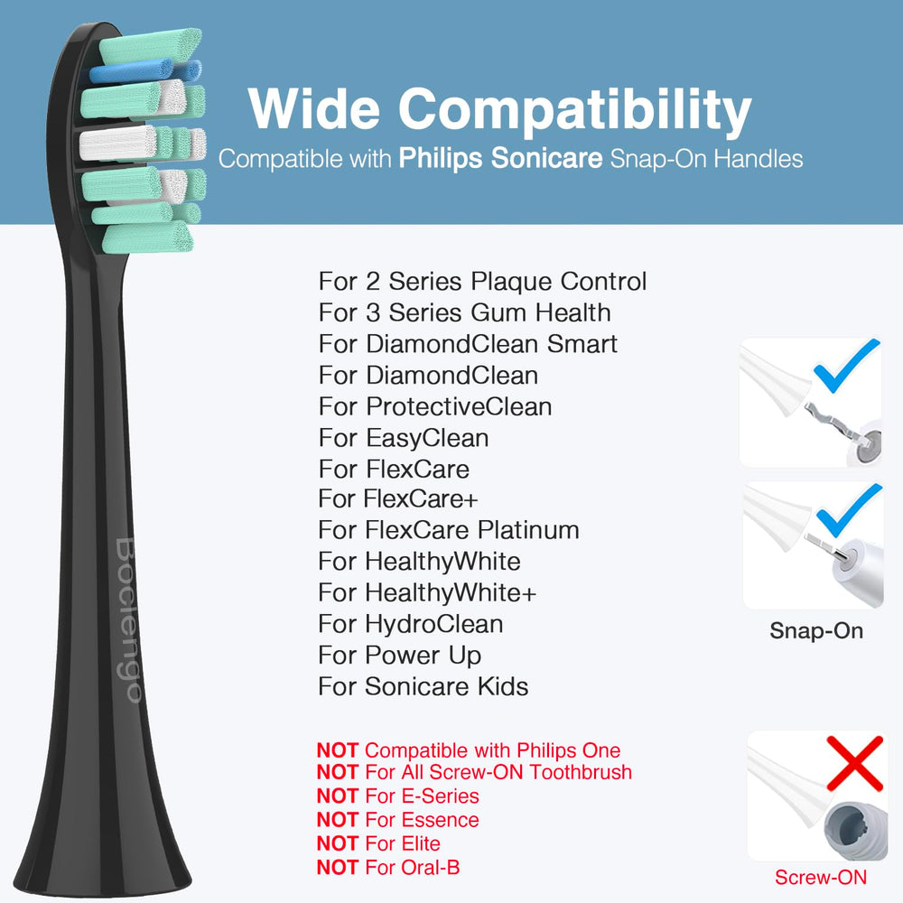 Packaged Philips Sonicare black replacement heads