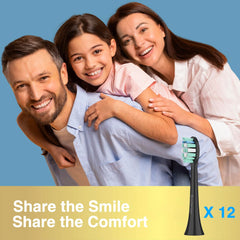 Brand-new black Philips Sonicare replacement heads with 365-day guarantee icon