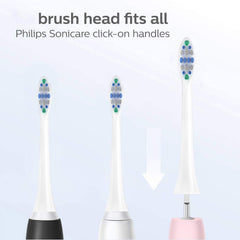 Close-up of bristle design on Philips Sonicare replacement head