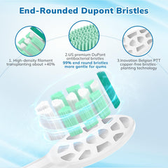 Easy snap-on installation of replacement toothbrush heads