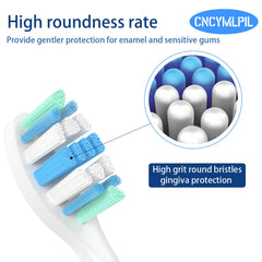 Blue indicator bristles on CNCYMLPIL heads indicating wear