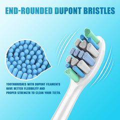 Contoured top bristles with angled neck design