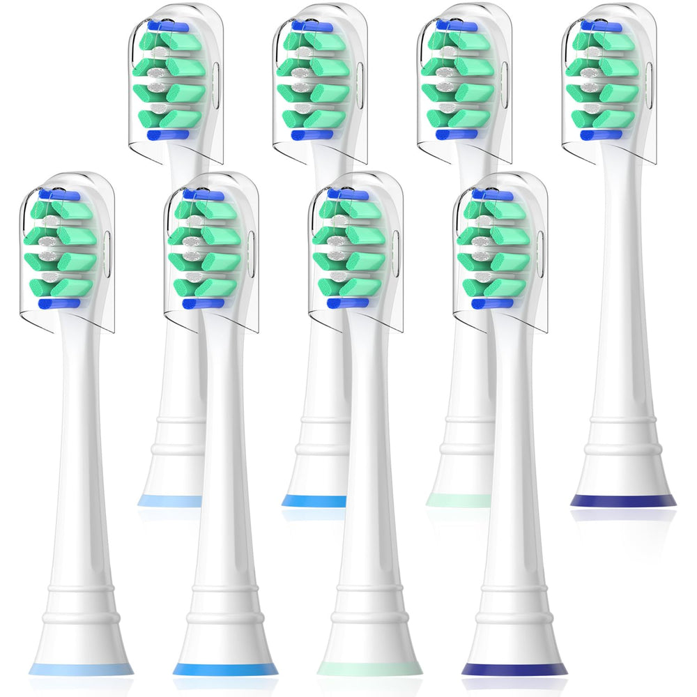 Cusnikelo Sonicare compatible replacement brush head, white, front view