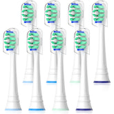Cusnikelo Sonicare compatible replacement brush head, white, front view