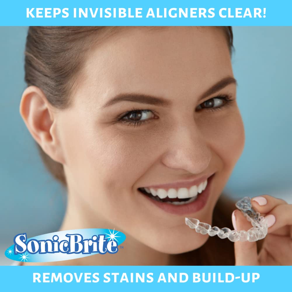 SonicBrite cleaning powder shown with Sonic Cleaner compatibility
