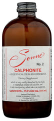 Sonne's Calphonite No. 2 Liquid Calcium Phosphorus bottle front view, 15 oz