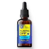 SonoHealth Plastiq Off Zeolite bottle shown for daily detox routine.