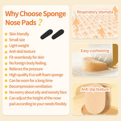 SooGree 1mm black D-shaped nose pads