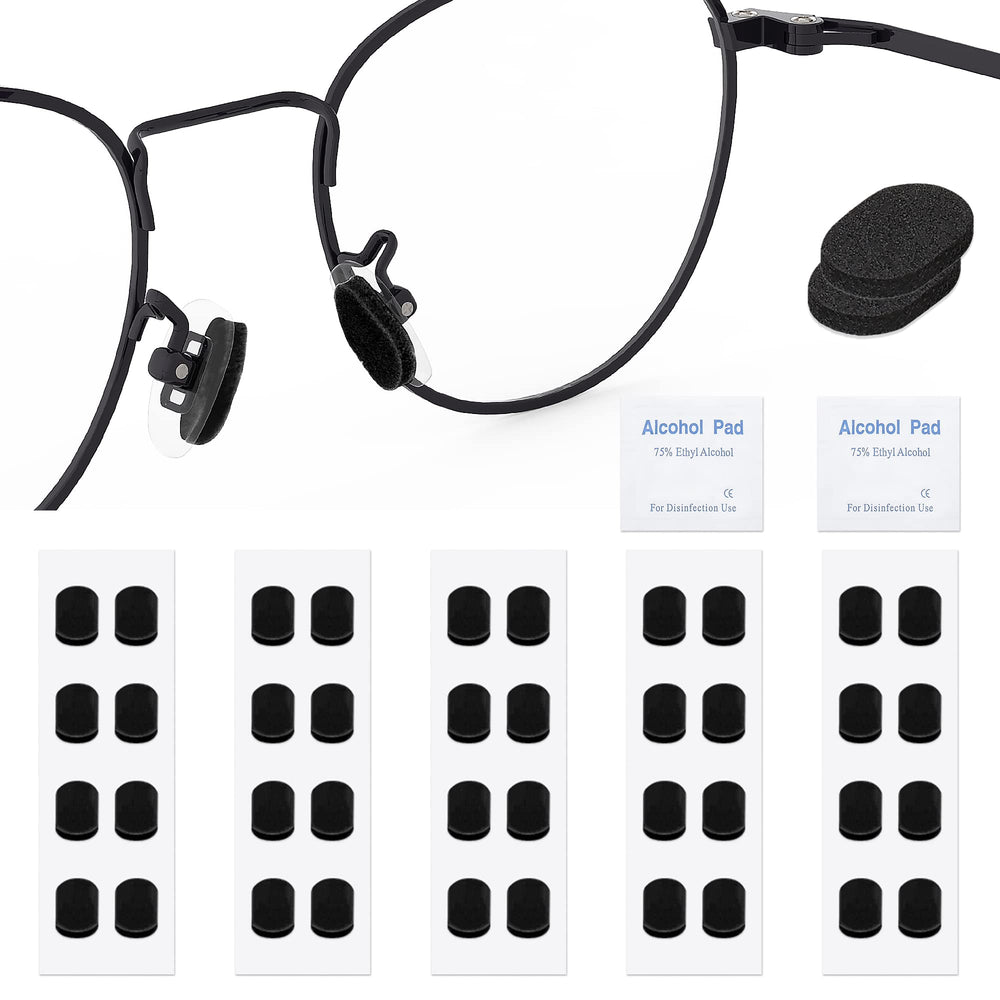 Soft foam nose pads for glasses, 1.5mm thick, black
