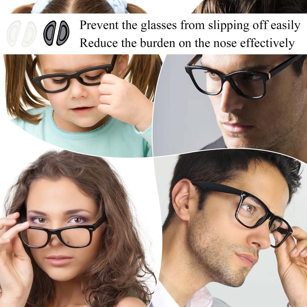 Glasses fitted with SooGree nose pads