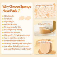 Anti-slip textured surface on a nose pad