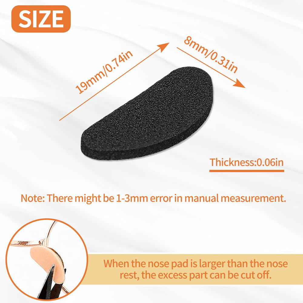 SooGree D-shaped foam nose pads 1.5mm thick