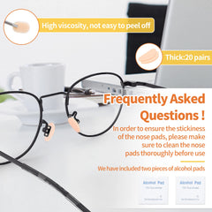 SooGree D-shaped beige nose pads, 1.5mm thick